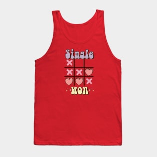 Single Won Games Love Sucks Anti Valentines Day Tank Top